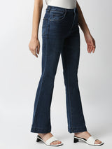 K5013 High-Rise Flare Jeans - Dark Blue