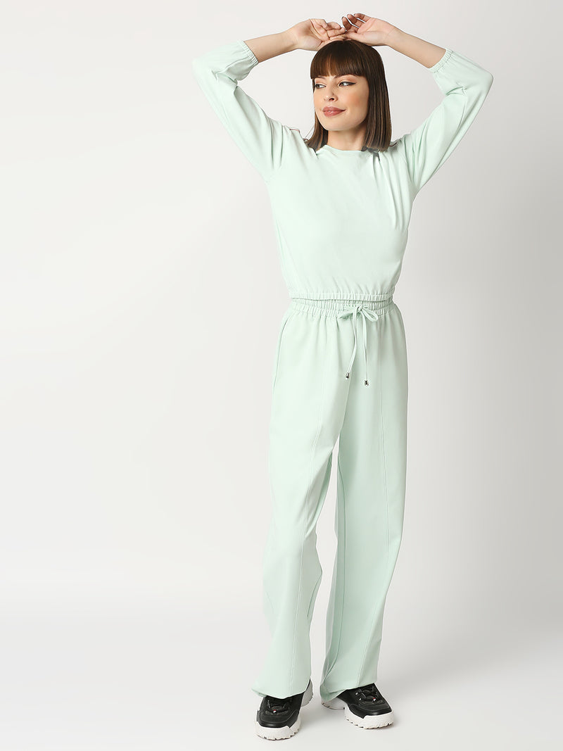 High Rise Mint Green Athleisure - Mint Green