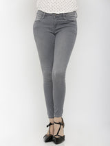 K4068 Mid-Rise Push Up Super Skinny Jeans - Grey