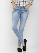 K4014 High-Rise Skinny Jeans - Light Blue