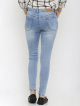 K4014 High-Rise Skinny Jeans - Light Blue