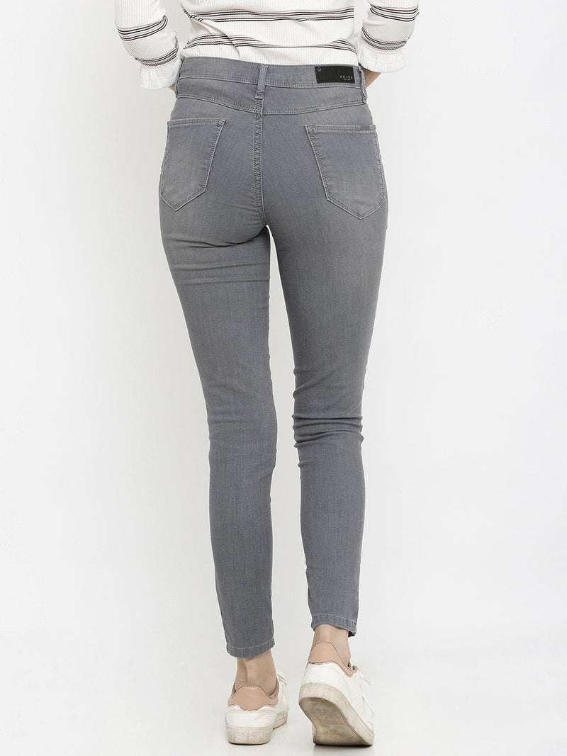 K4014 High-Rise Skinny Jeans - Grey