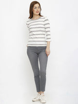 K4014 High-Rise Skinny Jeans - Grey