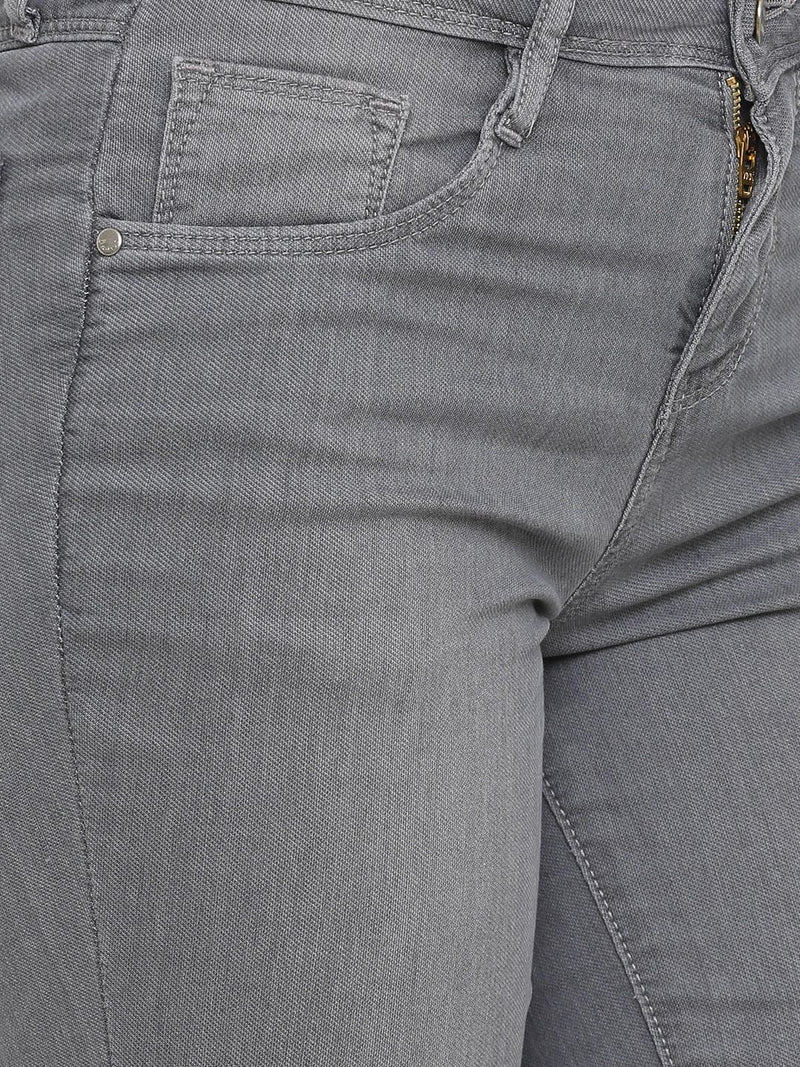 K4014 High-Rise Skinny Jeans - Grey