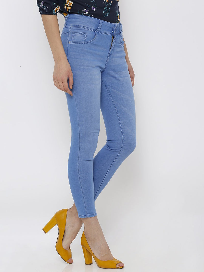 K4014 High-Rise Skinny Jeans - Blue