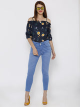 K4014 High-Rise Skinny Jeans - Blue