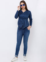 K4014 High-Rise Skinny Jeans - Blue