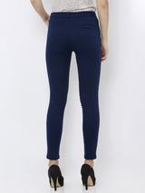 Mid-Rise Slim Fit Trouser - Blue