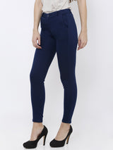 Mid-Rise Slim Fit Trouser - Blue