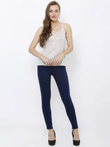 Mid-Rise Slim Fit Trouser - Blue