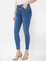 K5058 High-Rise Crop Jeans - Blue