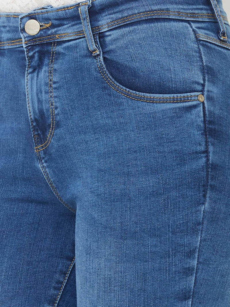 K5058 High-Rise Crop Jeans - Blue