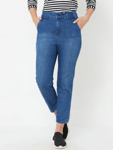 High Rise Baggy Fit Jeans - Blue