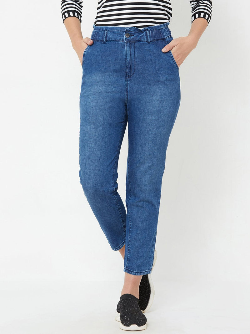 High Rise Baggy Fit Jeans - Blue