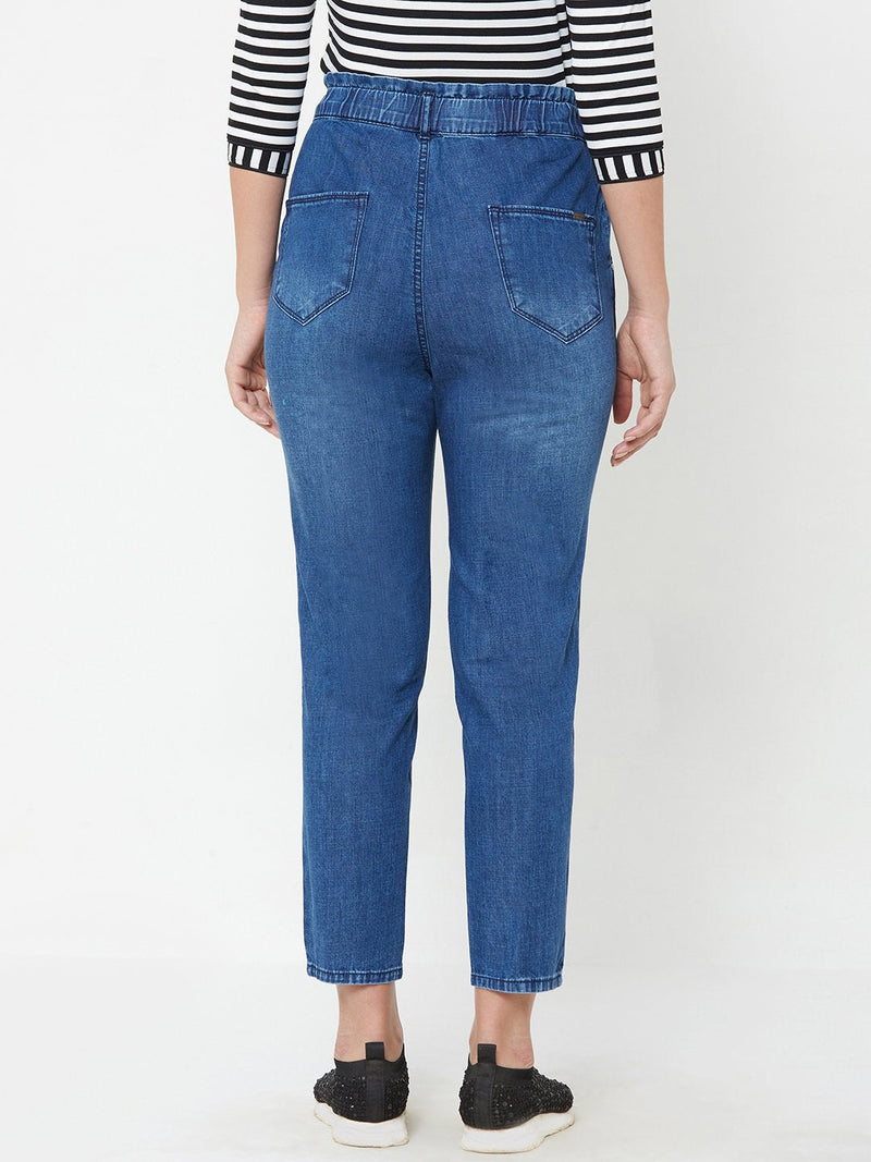 High Rise Baggy Fit Jeans - Blue