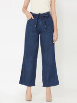 K5031 High Rise Wide Leg Jeans - Blue