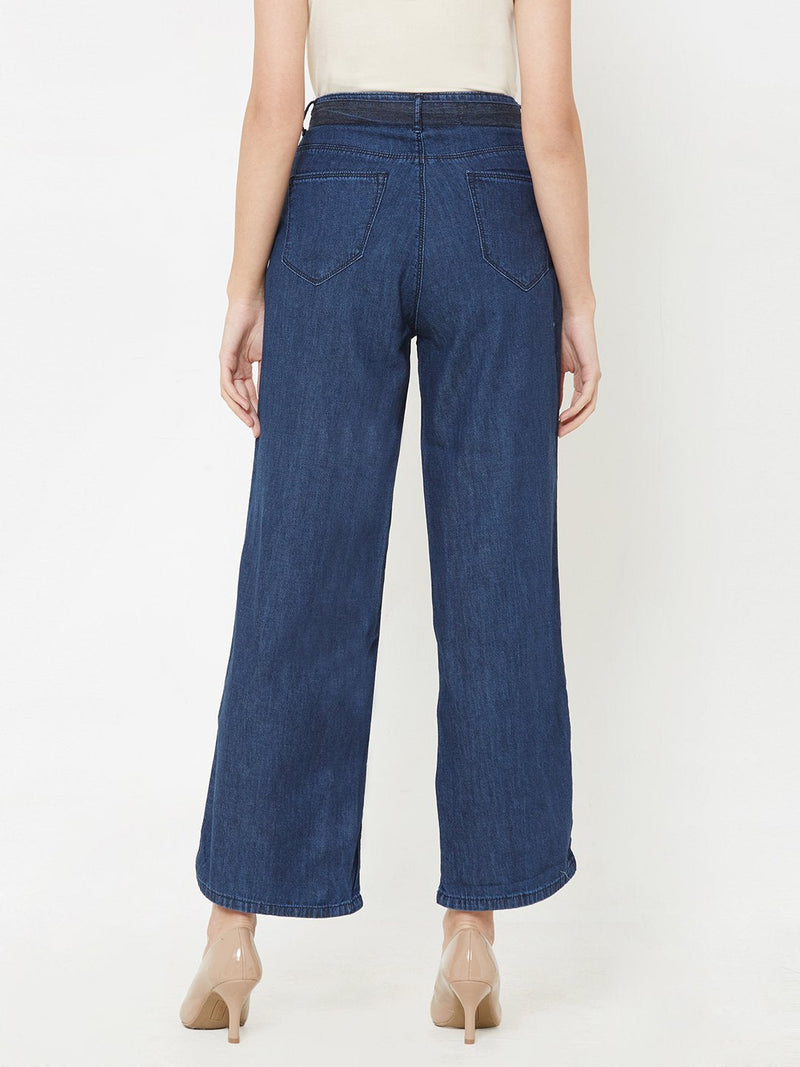 K5031 High Rise Wide Leg Jeans - Blue