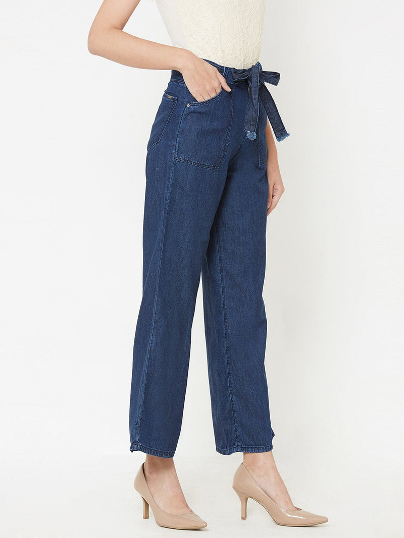 K5031 High Rise Wide Leg Jeans - Blue