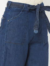 K5031 High Rise Wide Leg Jeans - Blue