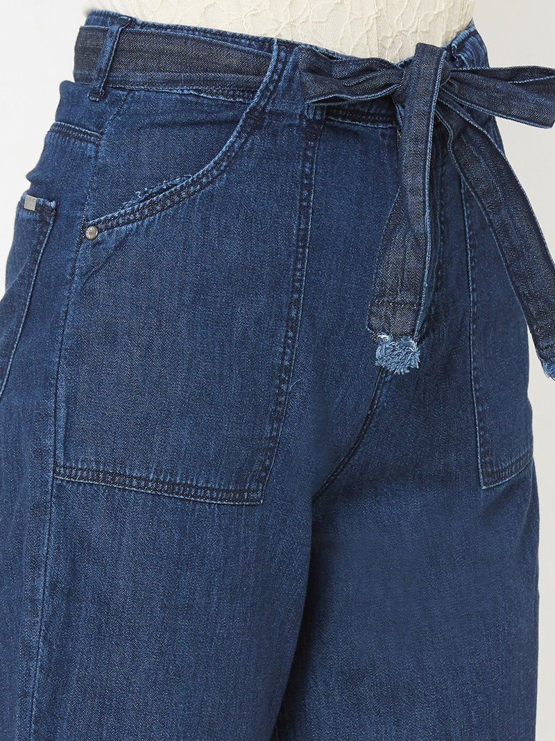 K5031 High Rise Wide Leg Jeans - Blue