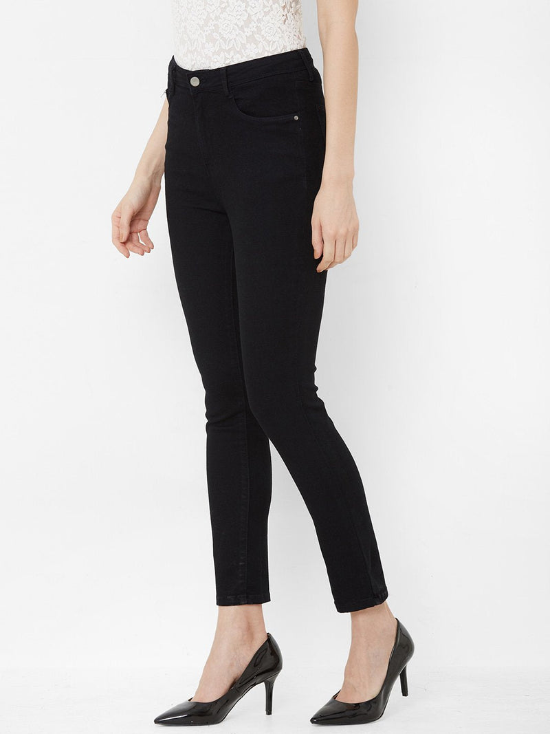K5067 Super High-Rise Straight Jeans - Black