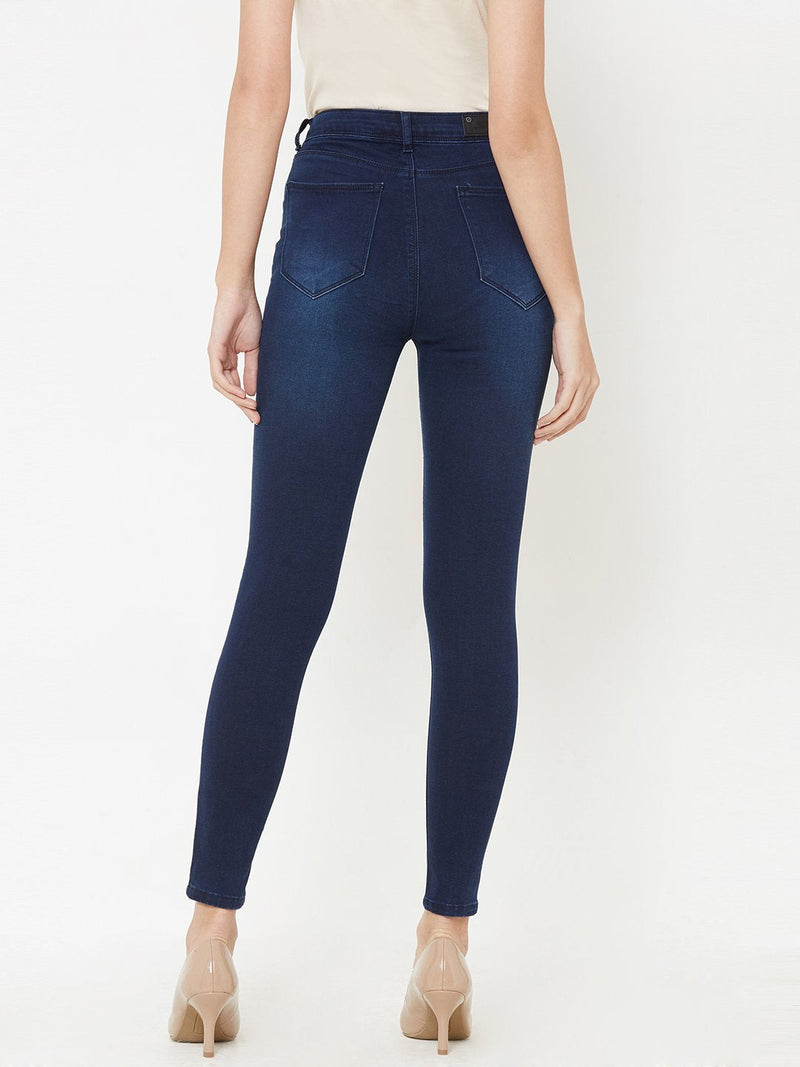 K4014 High Rise Skinny Jeans - Ink Blue