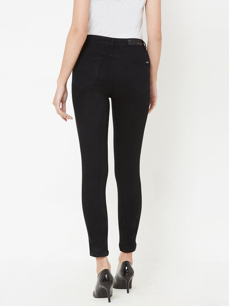 K4050 Midrise Skinny Crop Length - Black