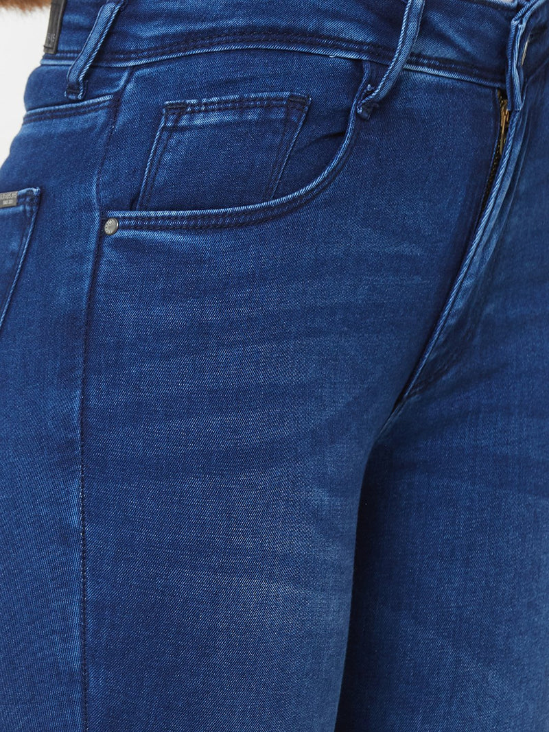 K4050 Midrise Skinny Crop Length - Blue