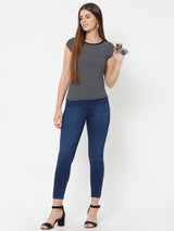 K3051 Mid Rise Skinny Jeans - Blue
