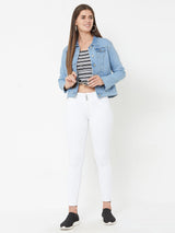 K4014 High Rise Skinny Jeans - White