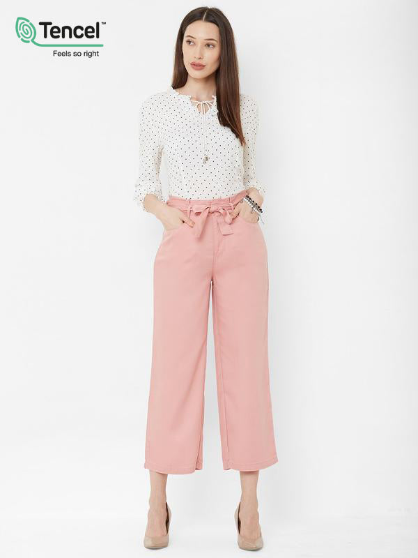 K5031 High-Rise Wide Leg Jeans - Blush Pink
