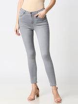 K3051 Mid-Rise Skinny Jeans - Grey