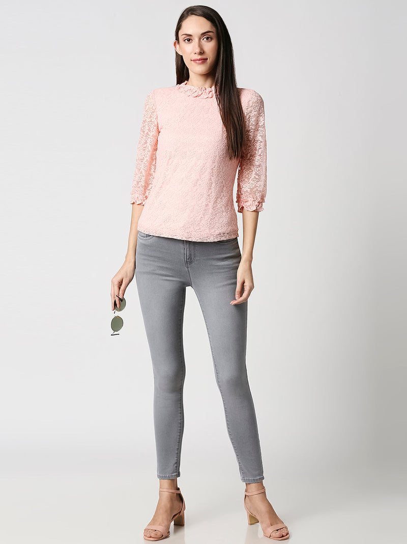 K3051 Mid-Rise Skinny Jeans - Grey