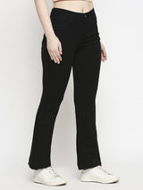 K5013 High Rise Flared Jeans - Black