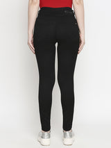 K4014 High Rise Skinny Jeans - Black