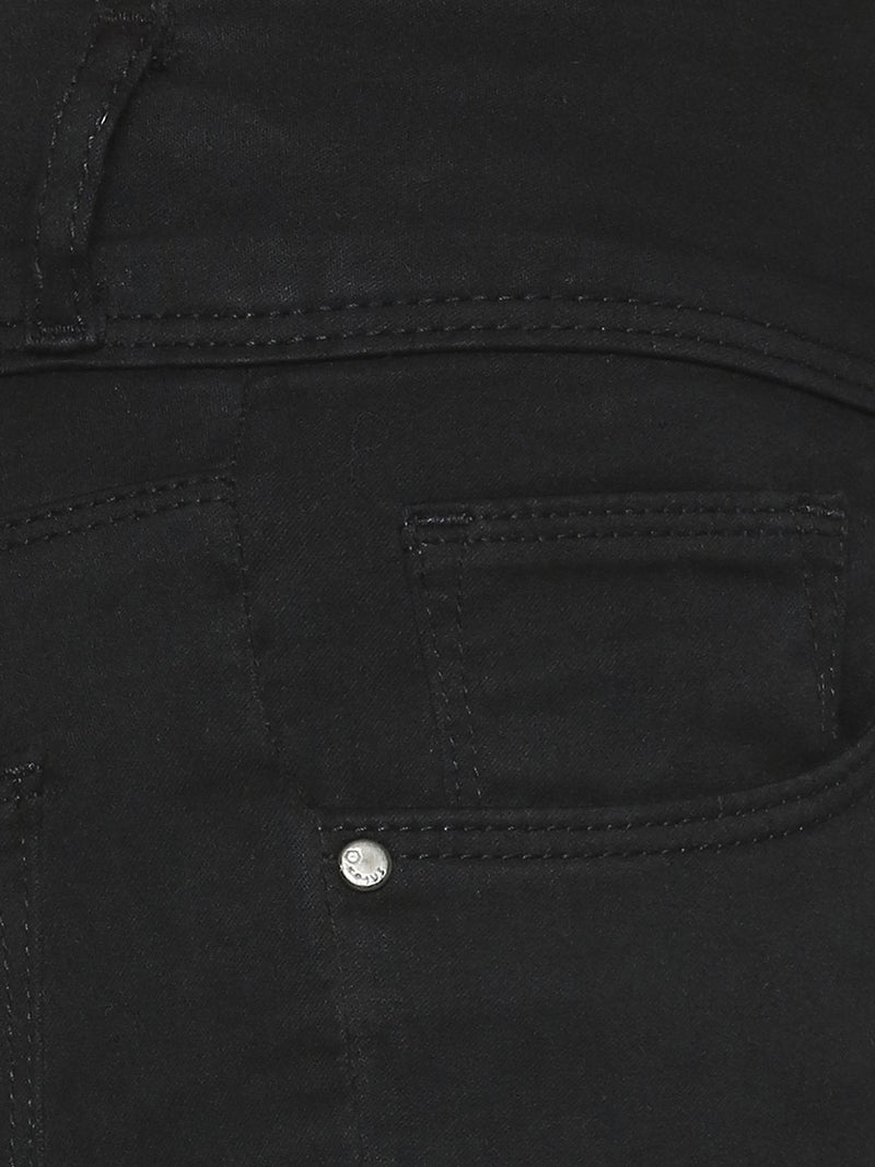 K4014 High Rise Skinny Jeans - Black