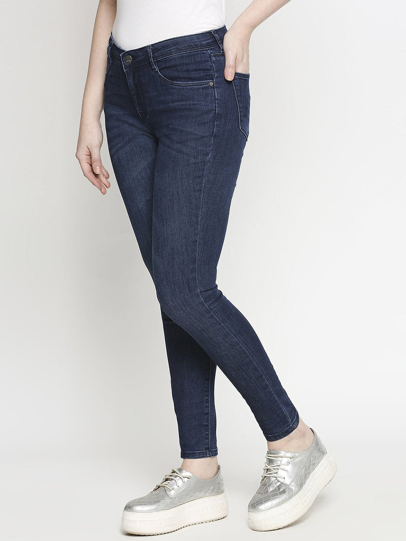K3051 Mid-Rise Skinny Jeans - Blue
