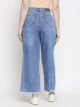 K5031 High Rise Wide Leg Jeans - Blue