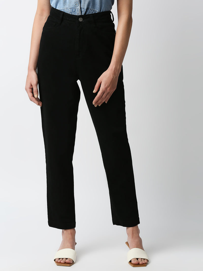 K5085 High Rise Mom Fit - Black