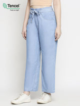 K5031 High Rise Wide Leg Jeans - Light Blue