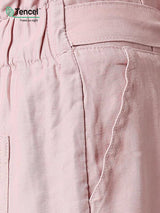 High-Rise Paper Bag Culottes - Blush Pink