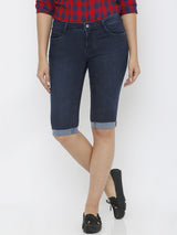 Mid-Rise Pedal Pusher - Dark Blue