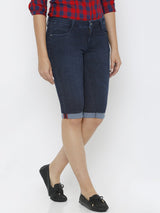 Mid-Rise Pedal Pusher - Dark Blue