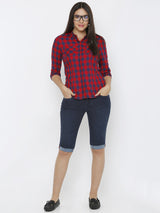 Mid-Rise Pedal Pusher - Dark Blue