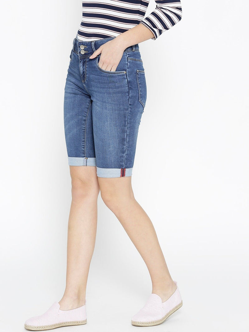 Mid-Rise Pedal Pusher - Dark Blue