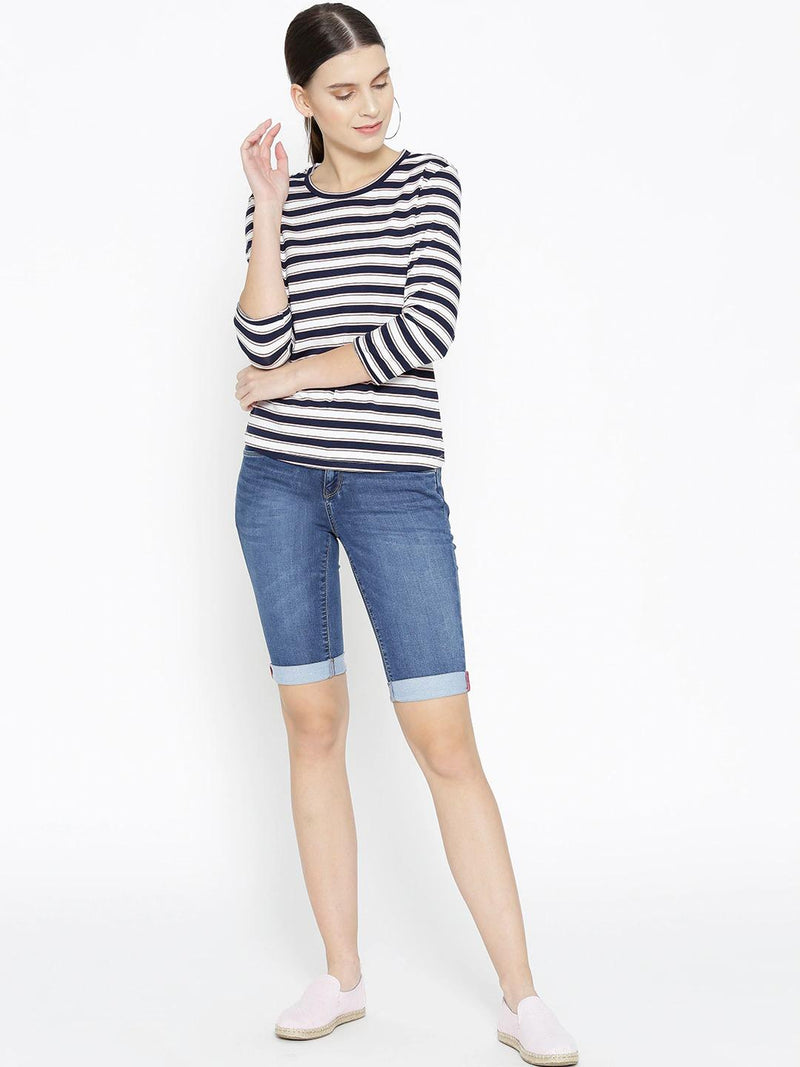 Mid-Rise Pedal Pusher - Dark Blue