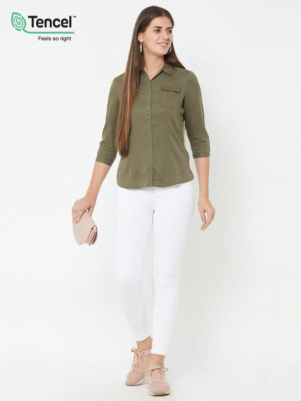 Olive Wovens Shirt - Olive