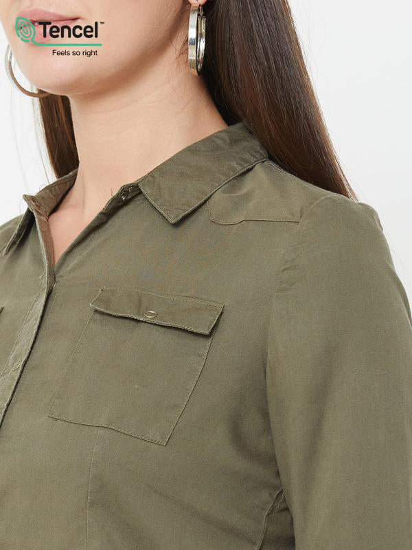 Olive Wovens Shirt - Olive