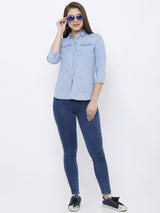 Regular Fit Casual Shirt - Light Blue