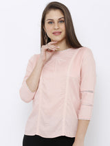 Embroidered Top - Peach